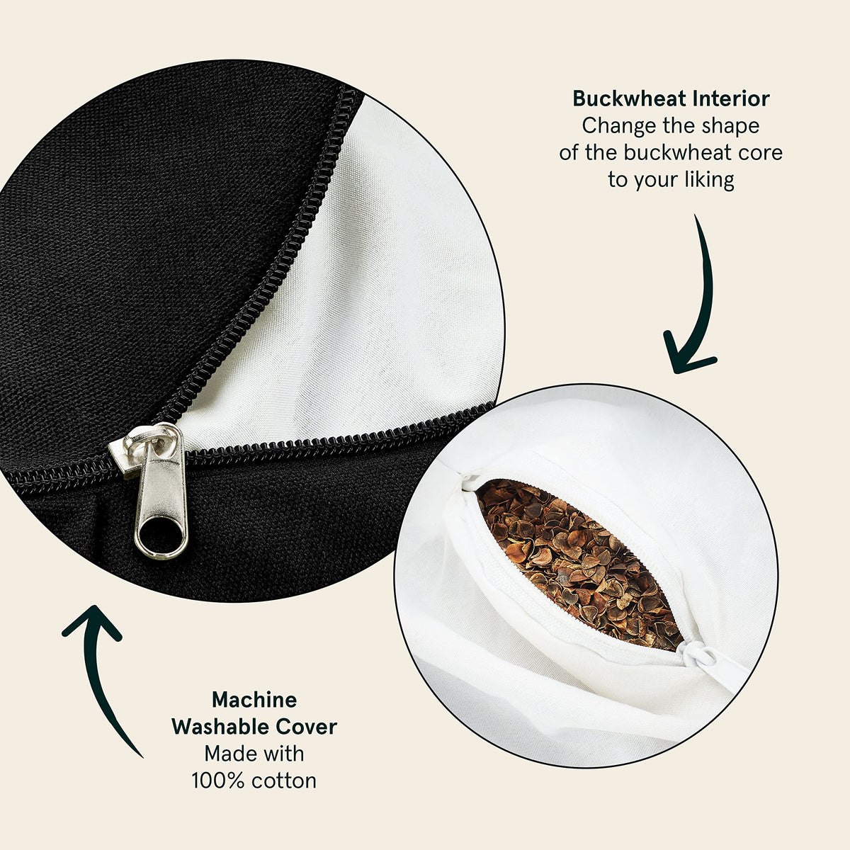 Sedona Meditation Cushion (Black / 1 Count (Pack of 1) / Crescent)