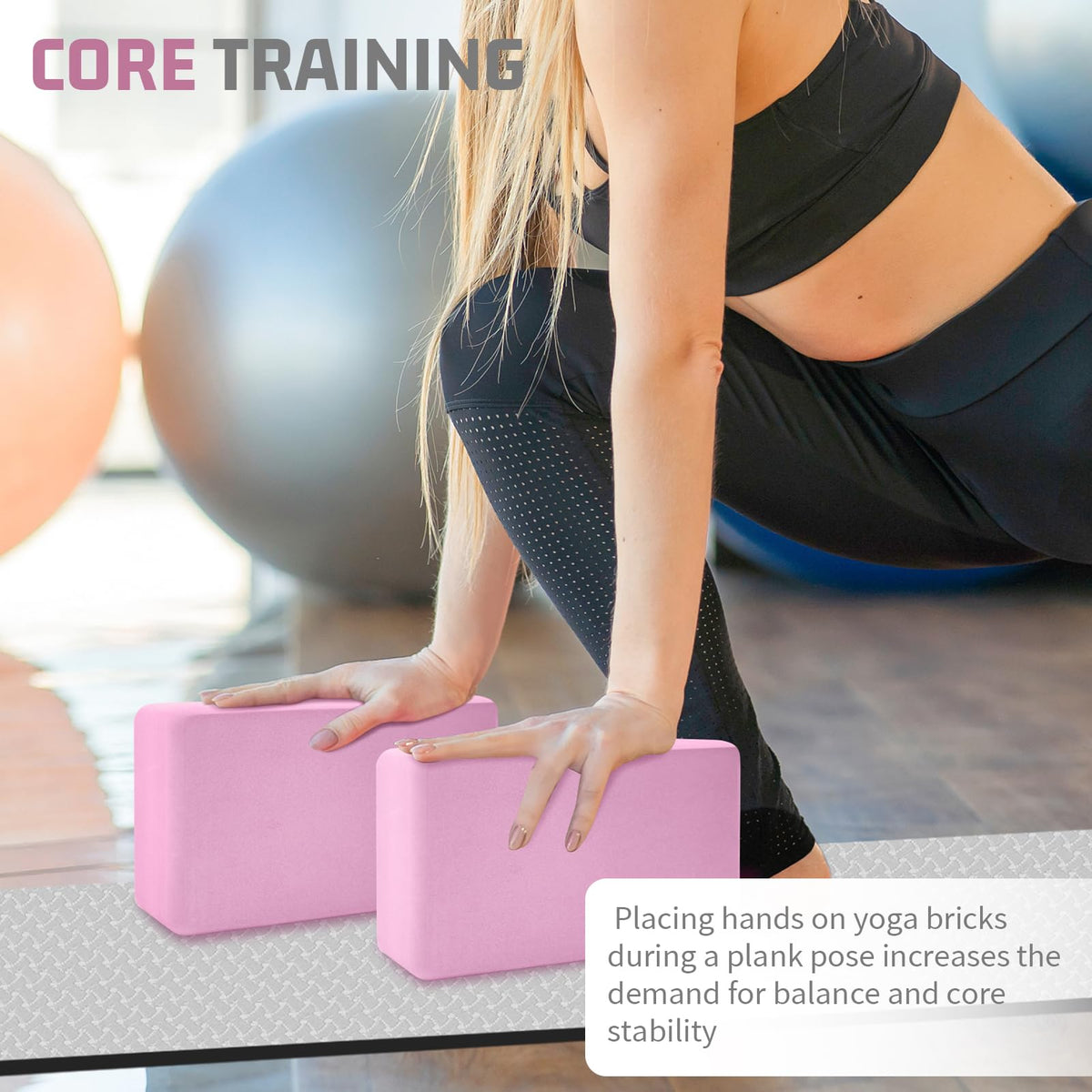 2 Pack Yoga Blocks (Light Pink)