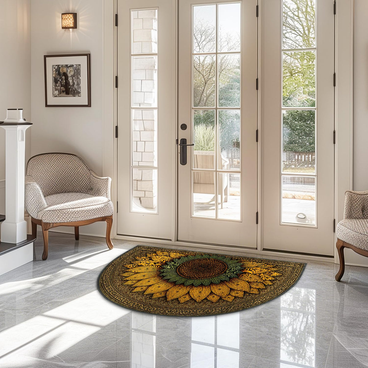 Semicircular Entrance Door Mat 24" x 36" (#59 / 2' x 3' (Semicircular))