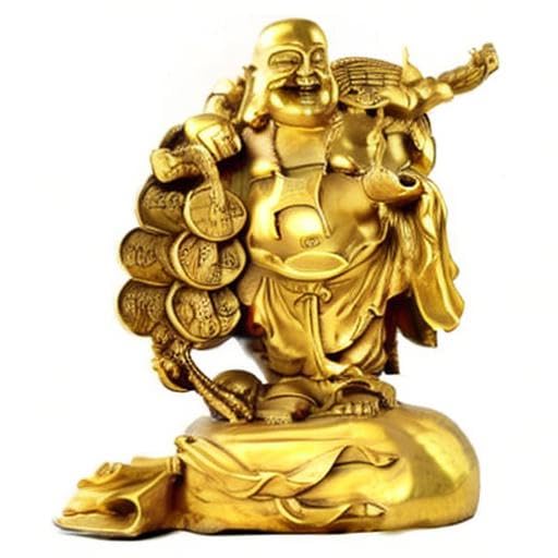 Fengshui Buddha Statues for Lucky & Happiness (Medium)