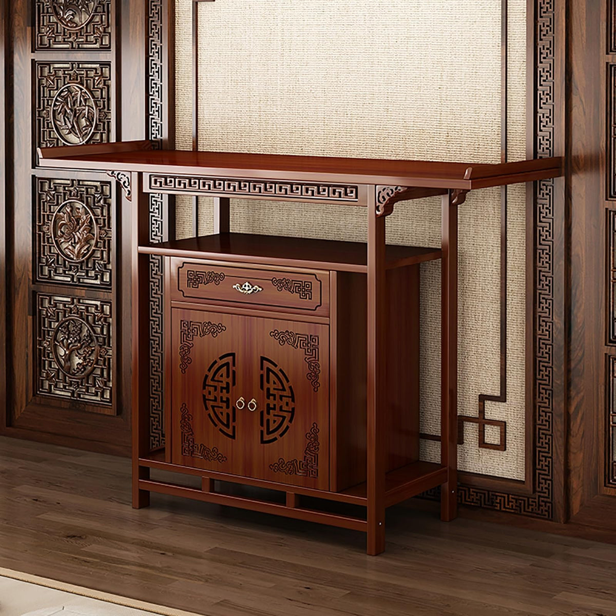 Chinese Cabinet Pedestal offering (140cm/55.1in)