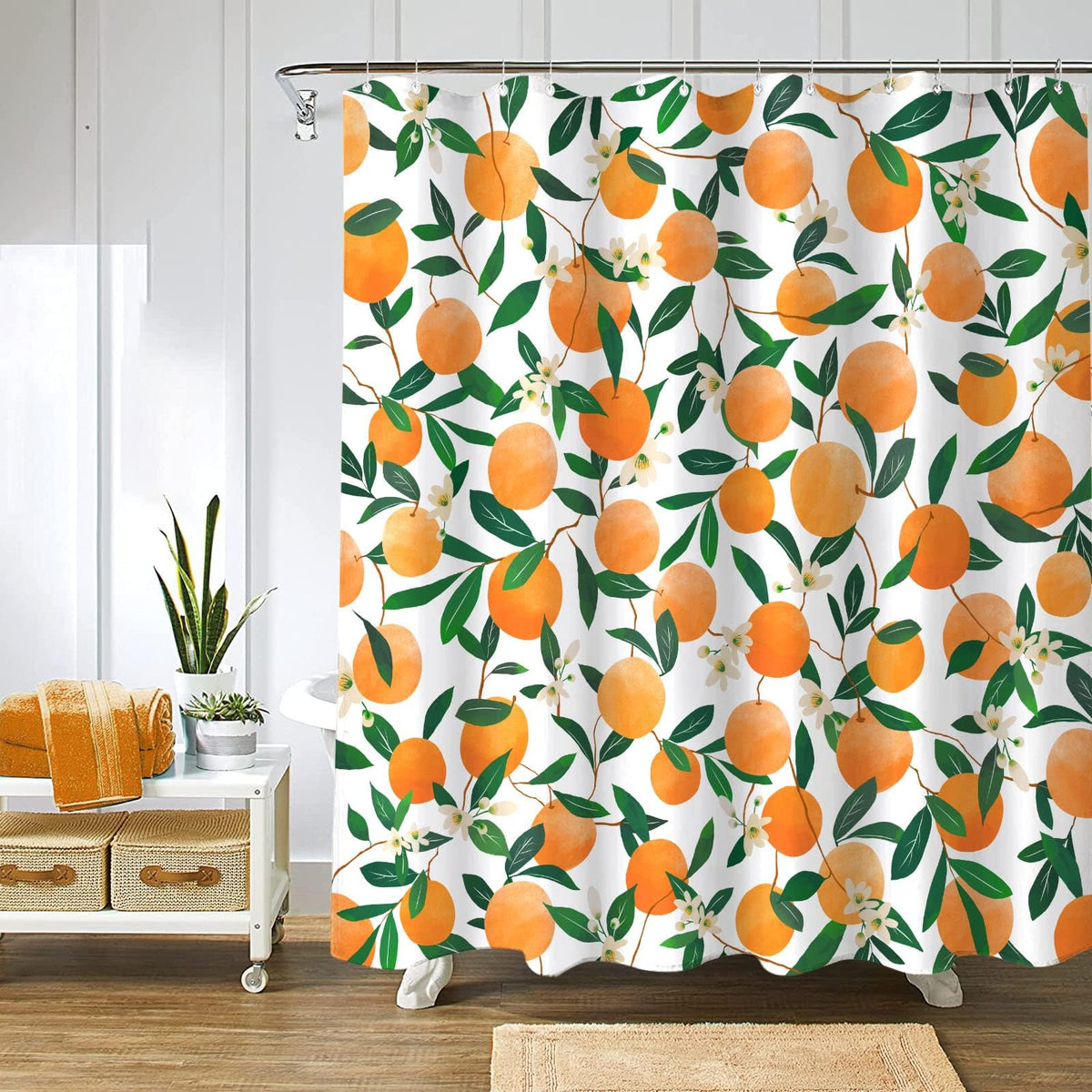 Orange Shower Curtain (Orange / 72"W x 72"L (Pack of 1))