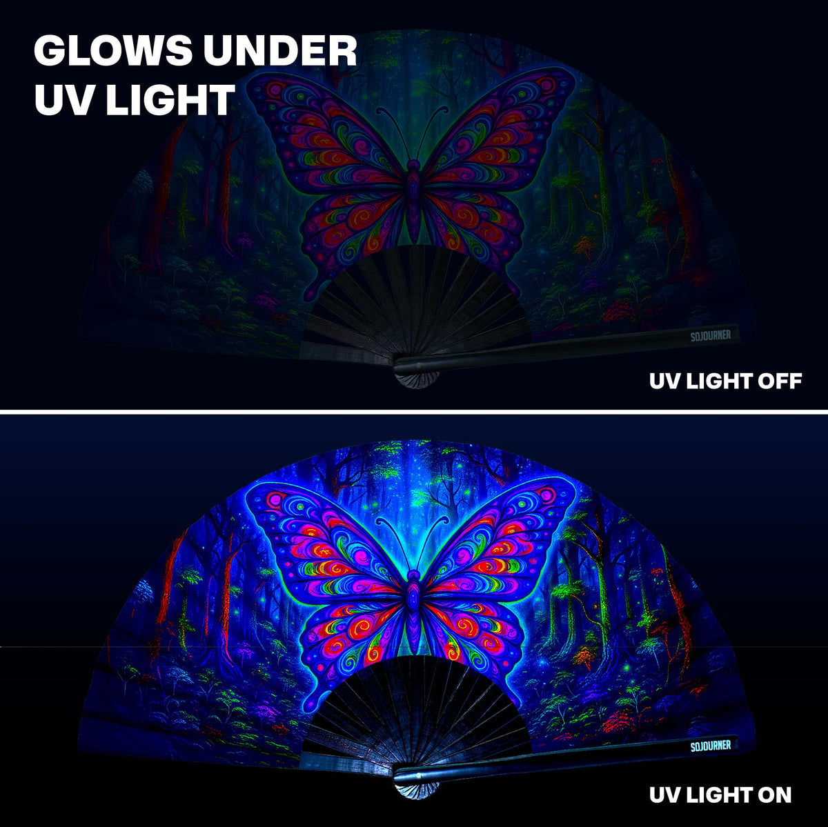 SoJourner Folding Rave Fan (Butterfly)