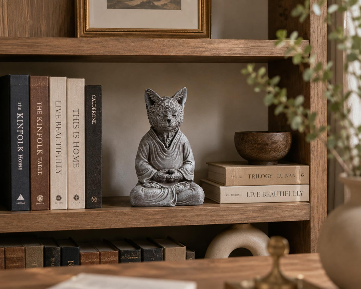 7 Inch Zen Meditation Cat Statue