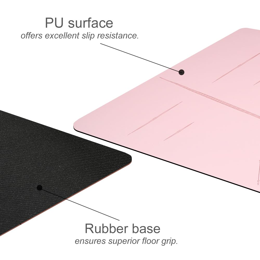 Natural Rubber Yoga Mat (Soft Rose)