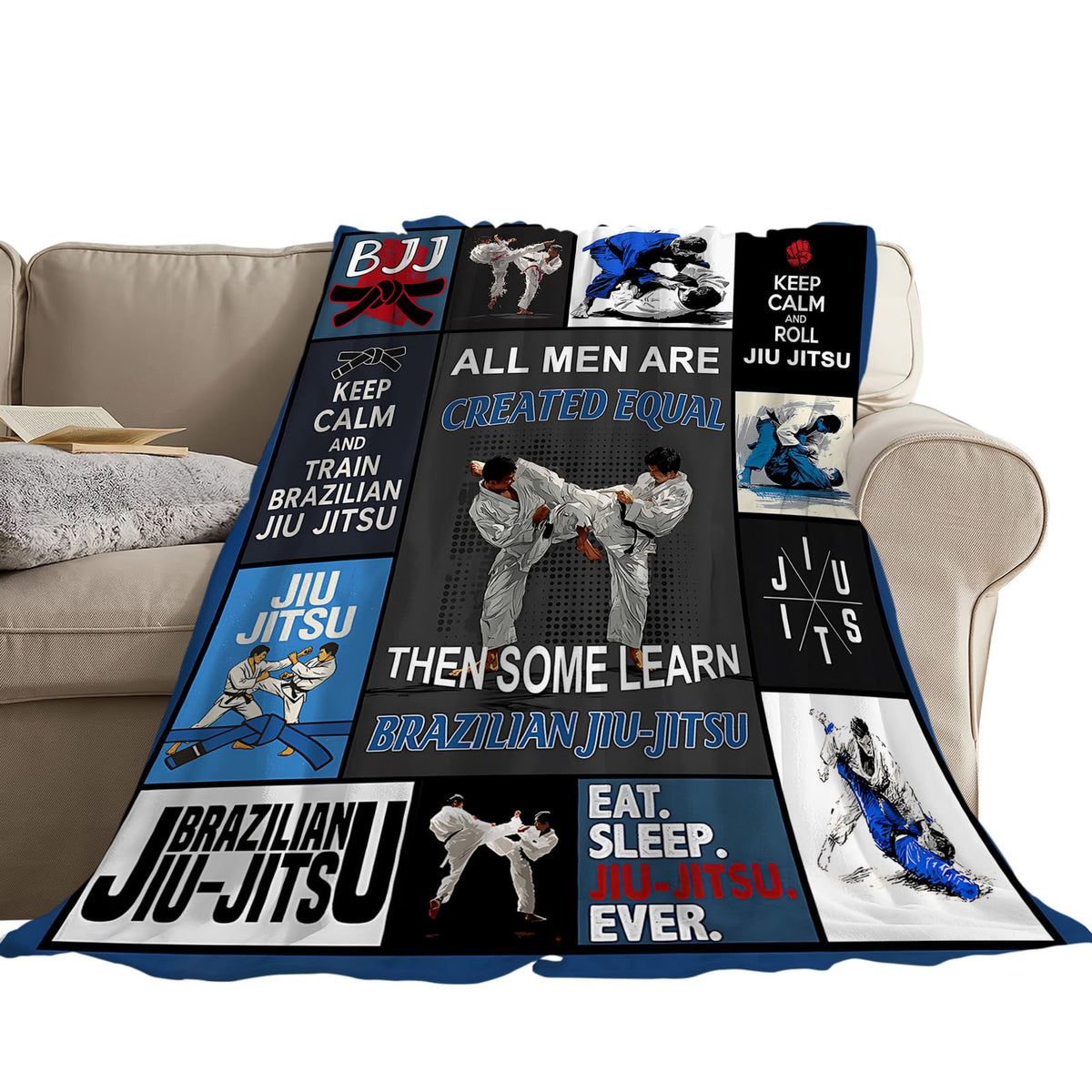 Brazilian Jiu Jitsu Throw Blanket (40"x50" / Jiu Jit-su)
