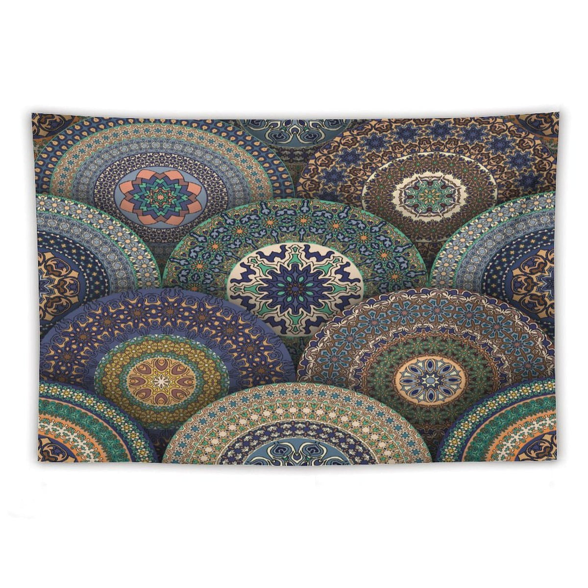 Indian Bohemian Tapestry Wall Hanging Mandala Design Colorful Boho Floral Pattern Paisley Tapestries Home Decor for Living Room Bedroom Apartment Farmhouse Dorm 60"x90" (60"L x 90"W / Mandala-23)