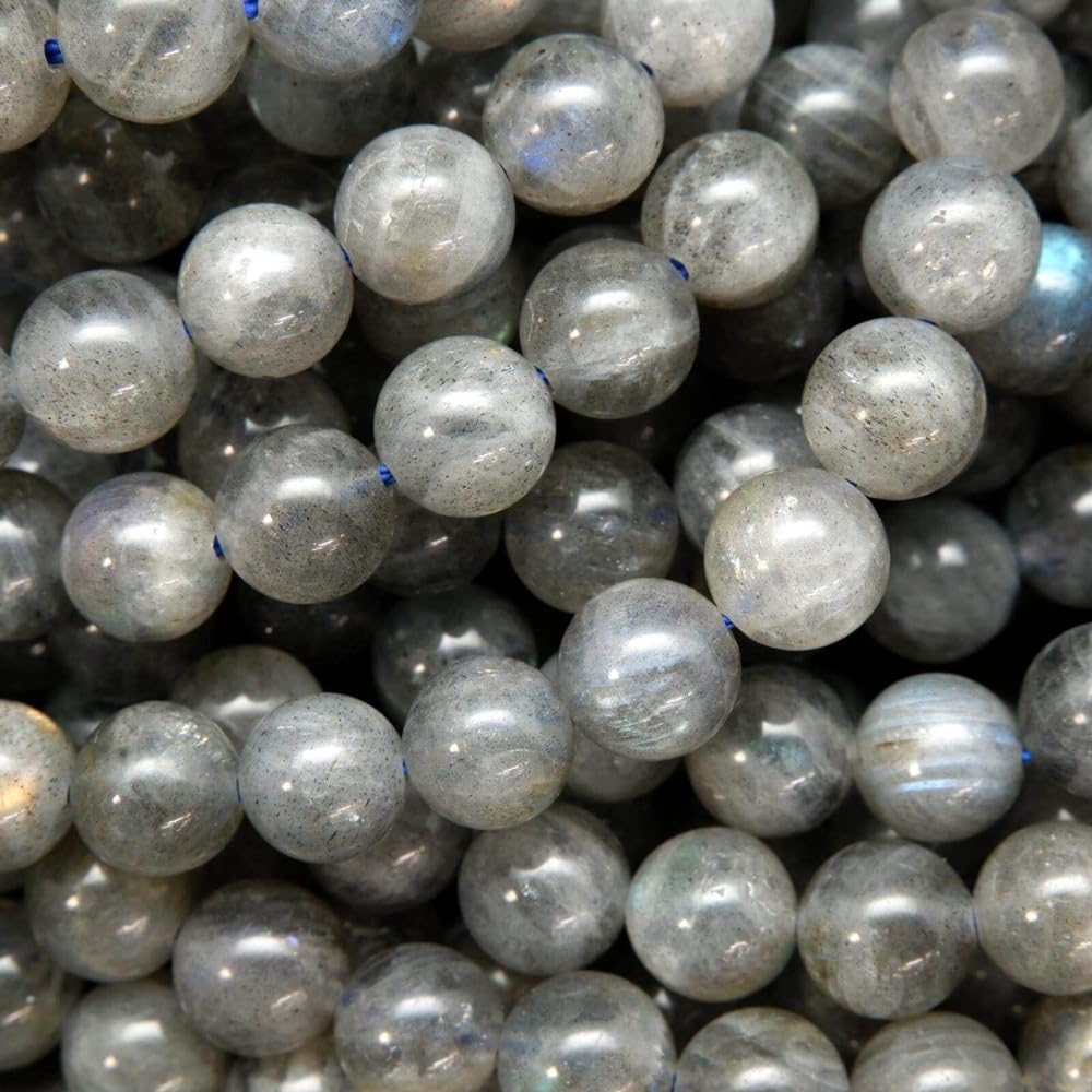 116 Pcs Labradorite Beads for Jewelry Making 6 MM Labradorite Gemstones Loose Stone Beads (Labradorite / 6MM, 116-120pcs)