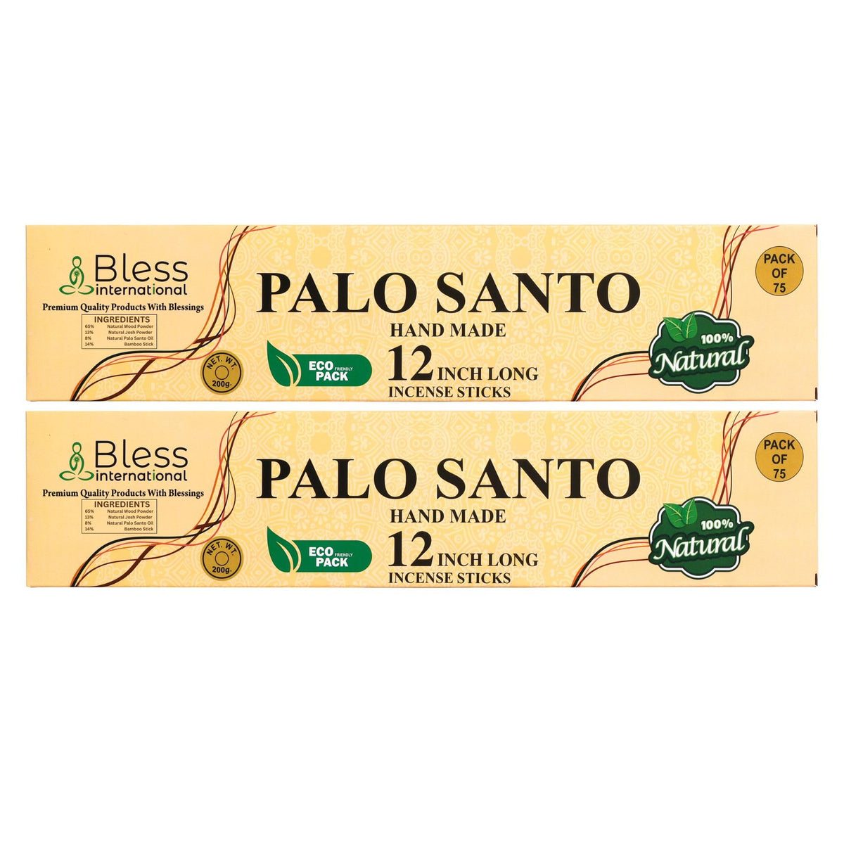 Bless International (Palo Santo / 75 Sticks (7 OZ) X 2)
