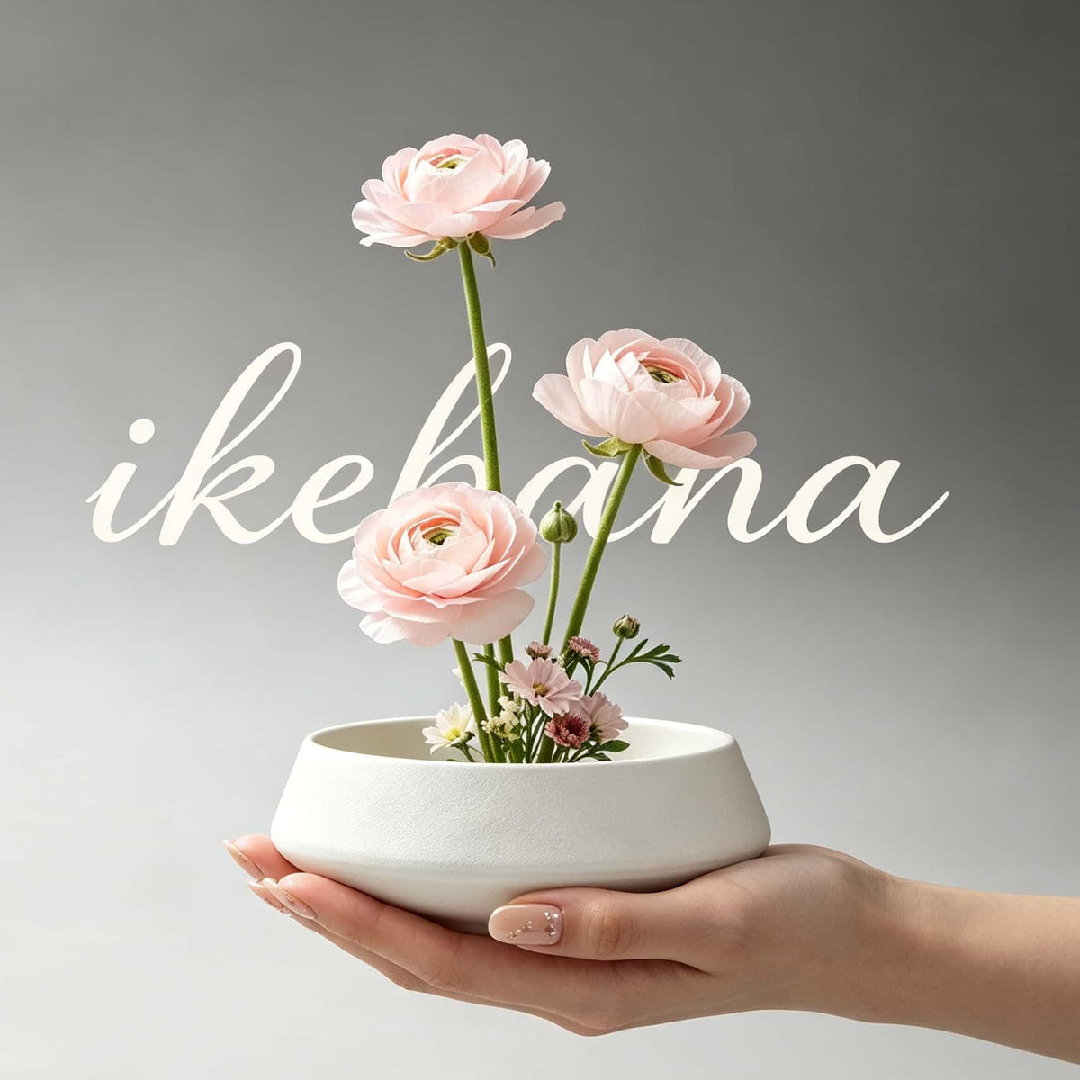 Ikebana vase kit Ceramic Flower Frog Set Kenzan Flower Shallow Bowl Flower Arrangement Kit Zen Decor for Home Office (White Small)