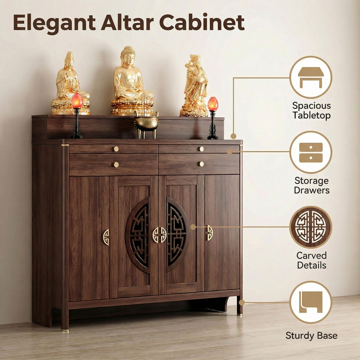 Personal Shrine Altar Table (46.5*17.7*48.8in)