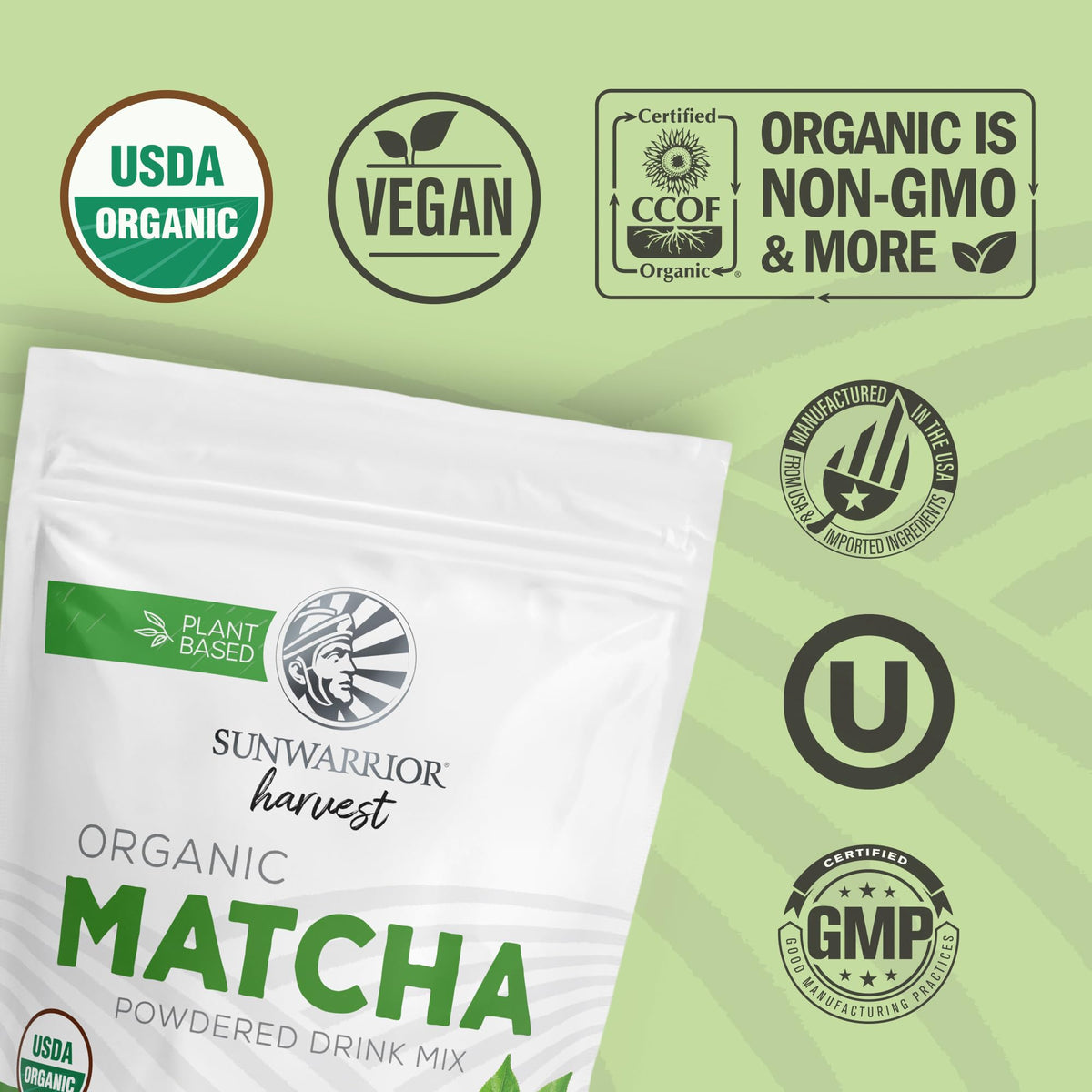 Organic Matcha Powder Green Tea Powder Vegan Sugar Free 200 Servings (200 Servings)