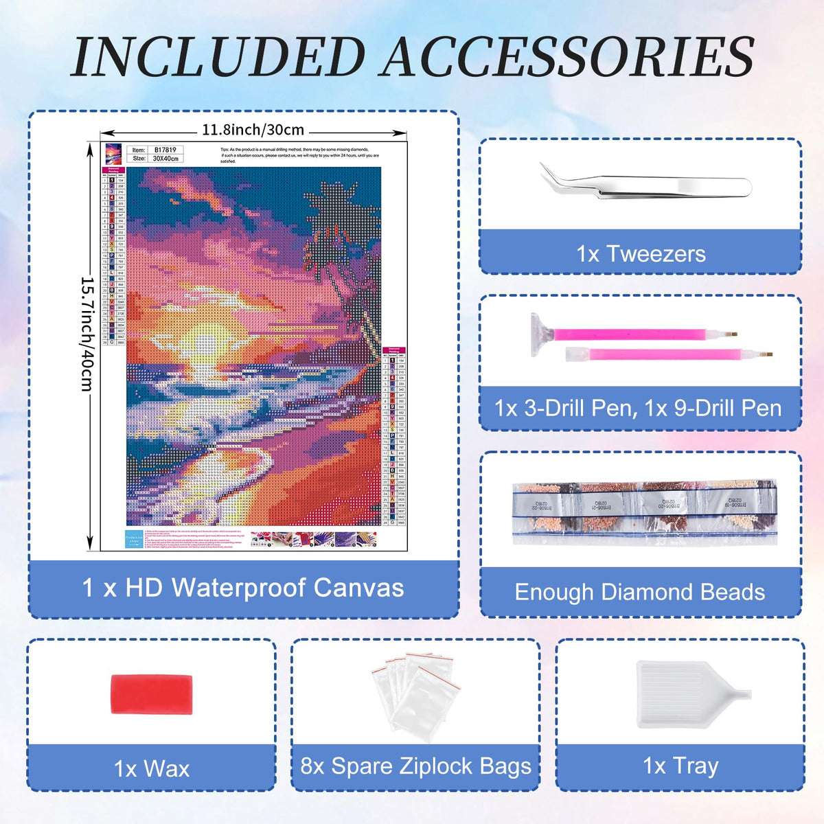 Diamond Art Kits for Adults Beach (LBDP1P05)