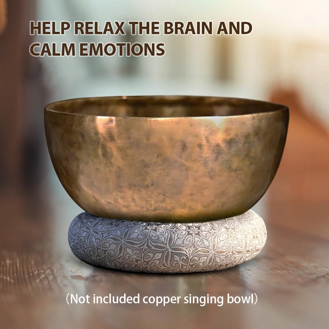 Singing Bowl Cushion for Crystal & Tibetan Singing Bowls (Silver / 6.7 Inch)