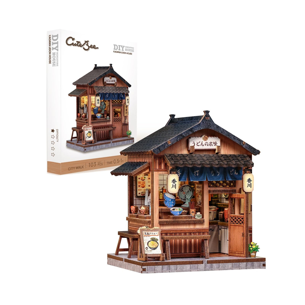 3D Wooden Puzzle Miniature House Kit for Adults