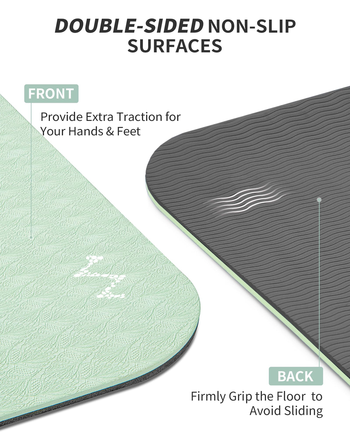 Large Yoga Mat (MINT GREEN / 6mm)