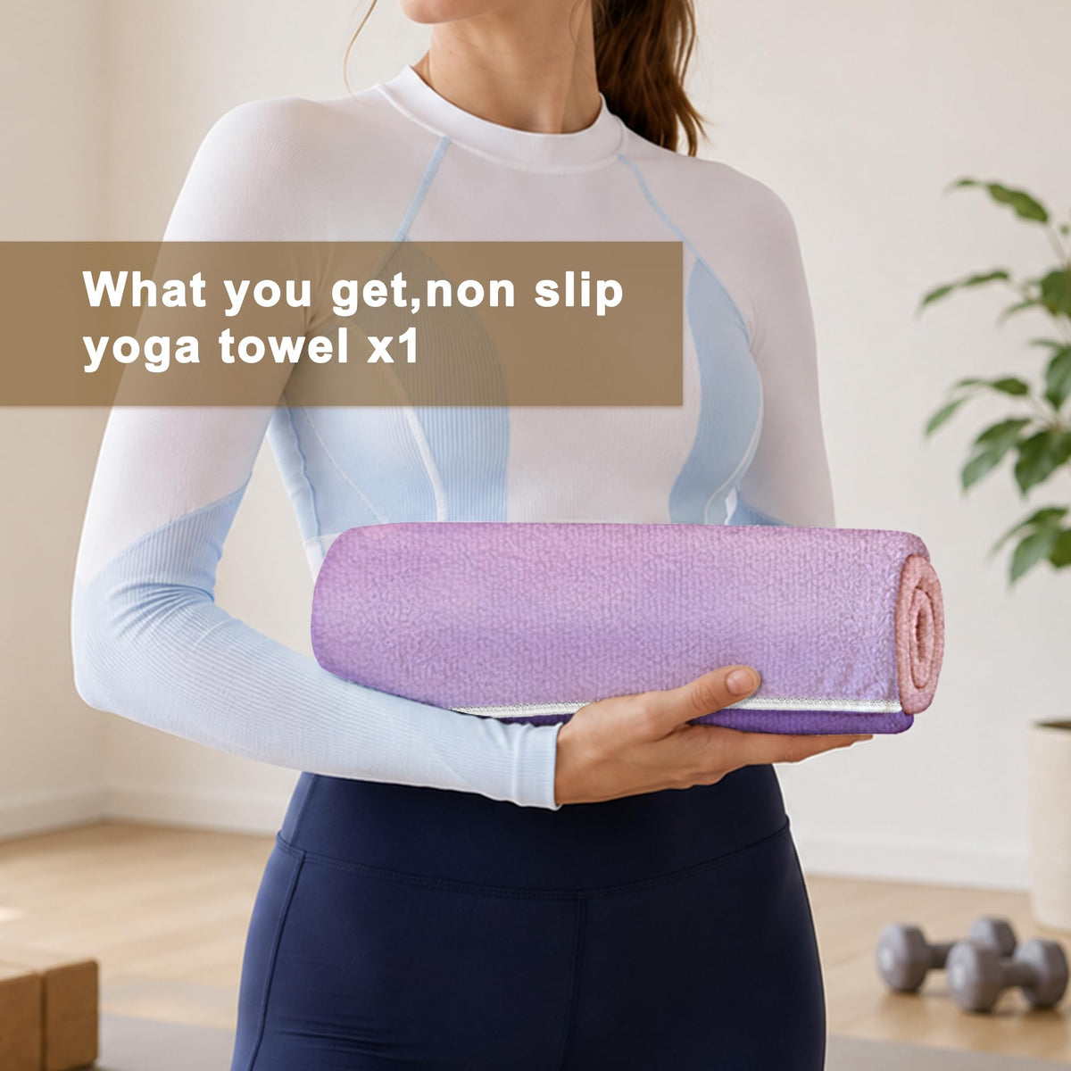 Yoga Mat Towel (Purple Sunset / Casual)