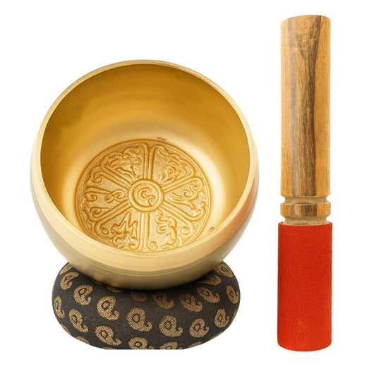 Tibetan Singing Bowl Set (4" Engraved)