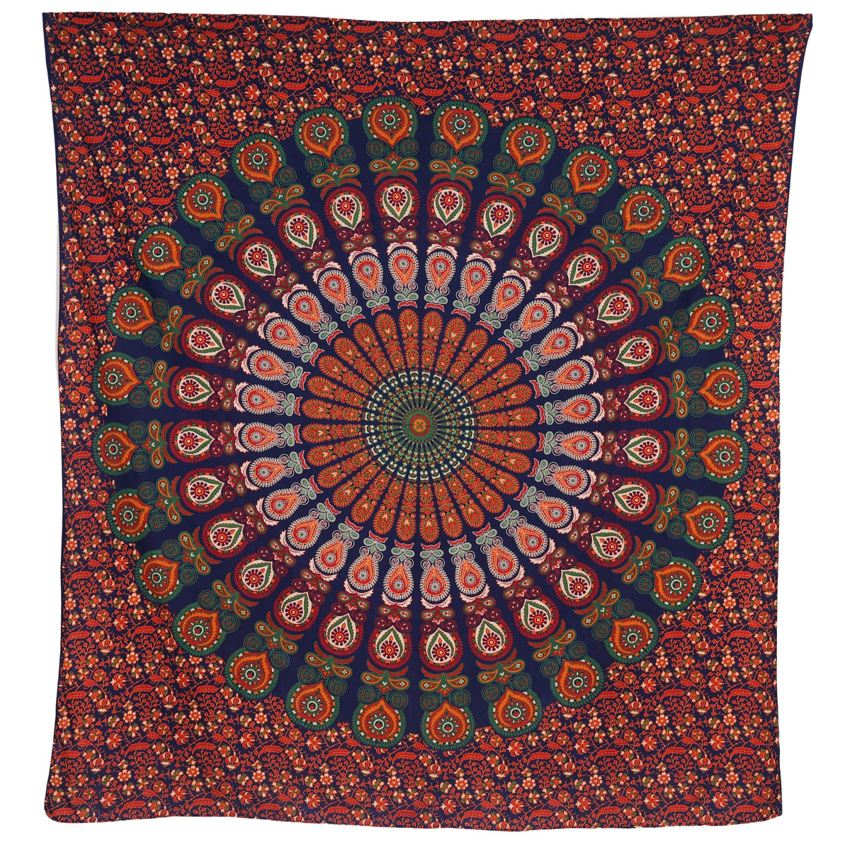 Cotton Golden (Golden Red Green / 104"L x 88"W)