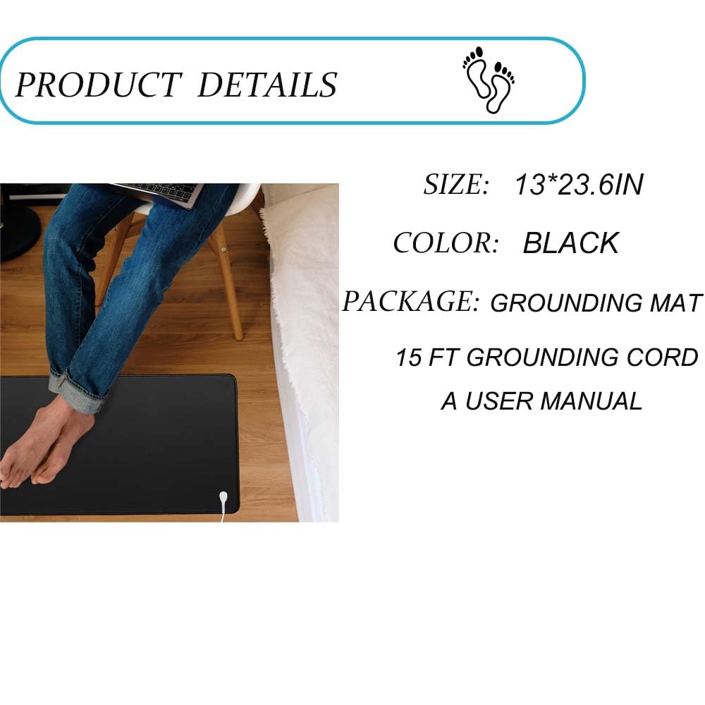 Grounding Mat for Improved Sleep (23.6"L x 11.8"W x 0.5"Th)