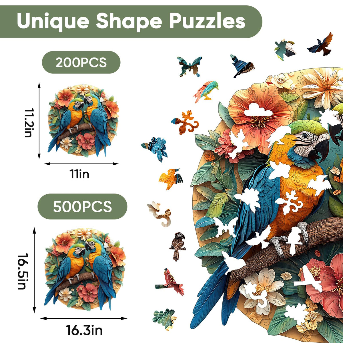 Jigsaw Puzzles for Adults (Parrots / 200 pieces)