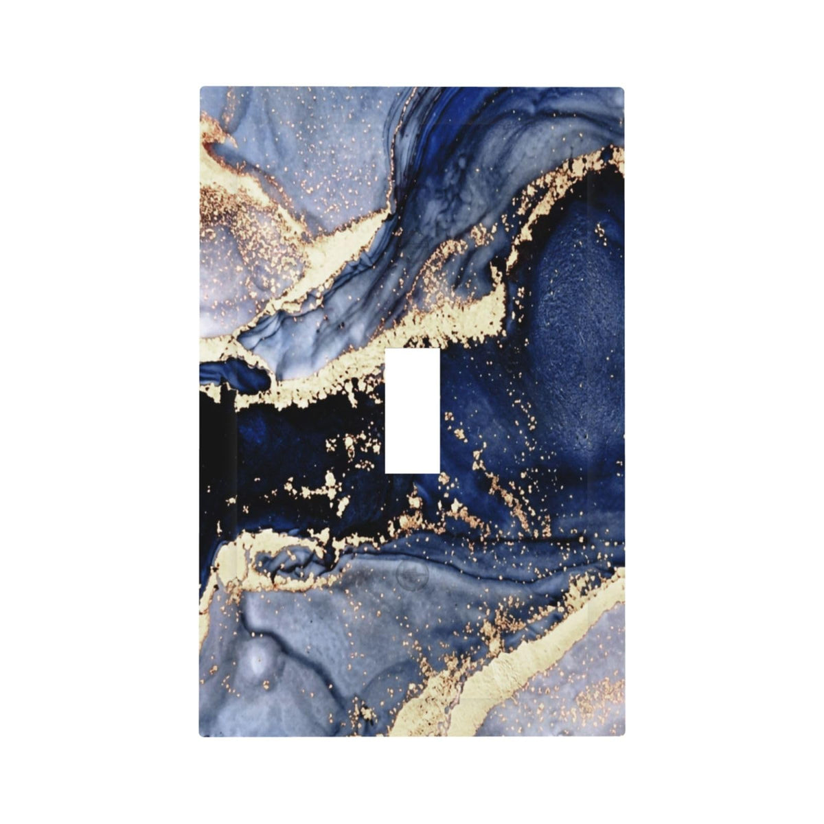 Royal Turquoise Blue Marble Decorative 1 Gang Light Switch Cover Single Toggle Switch Wall Plate Cover Electrical Switchplate Faceplat Room Decor (Royal Turquoise Blue Marble / Toggle Mid 1-Gang)