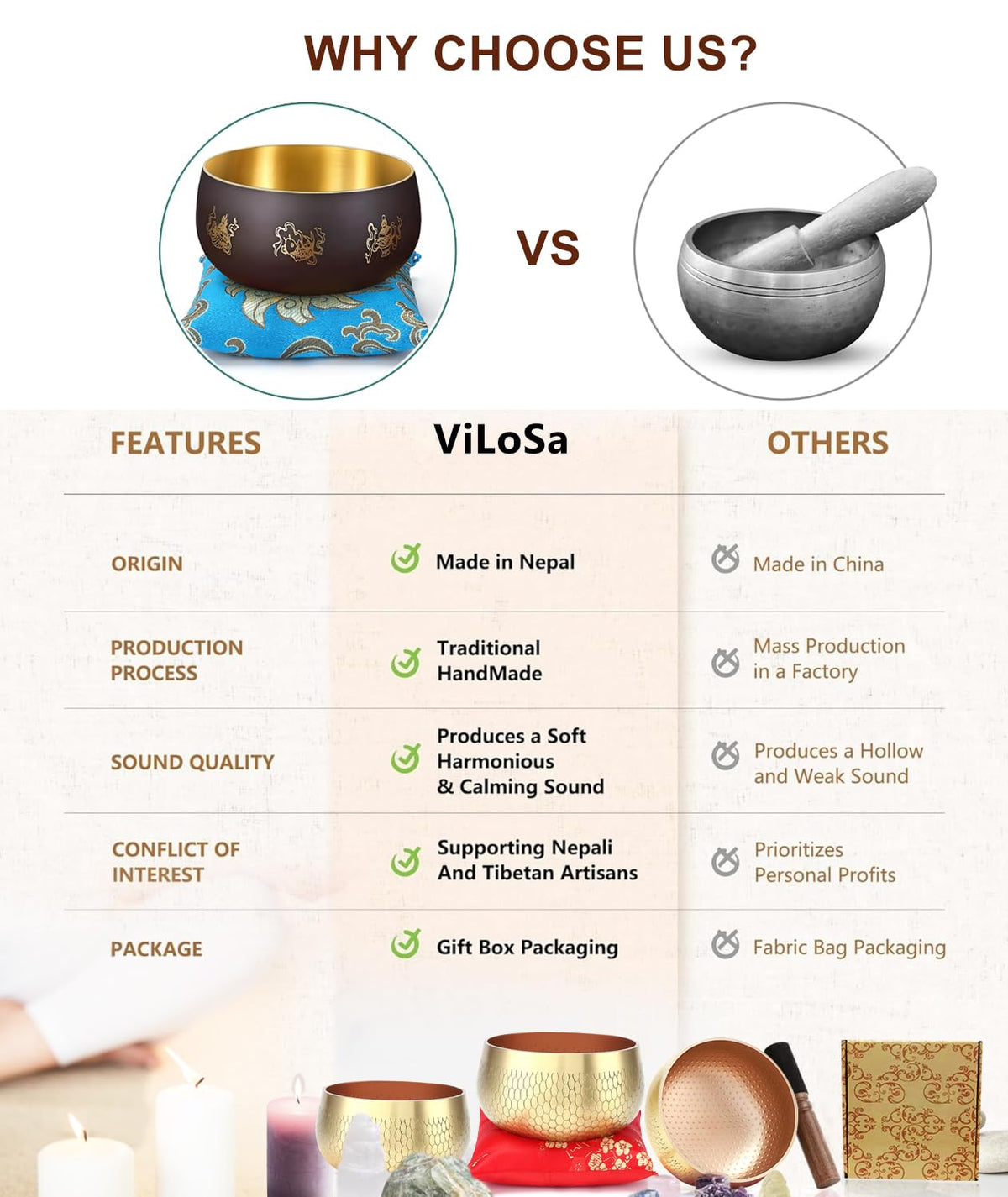 Tibetan Singing Bowl Set (5.2")