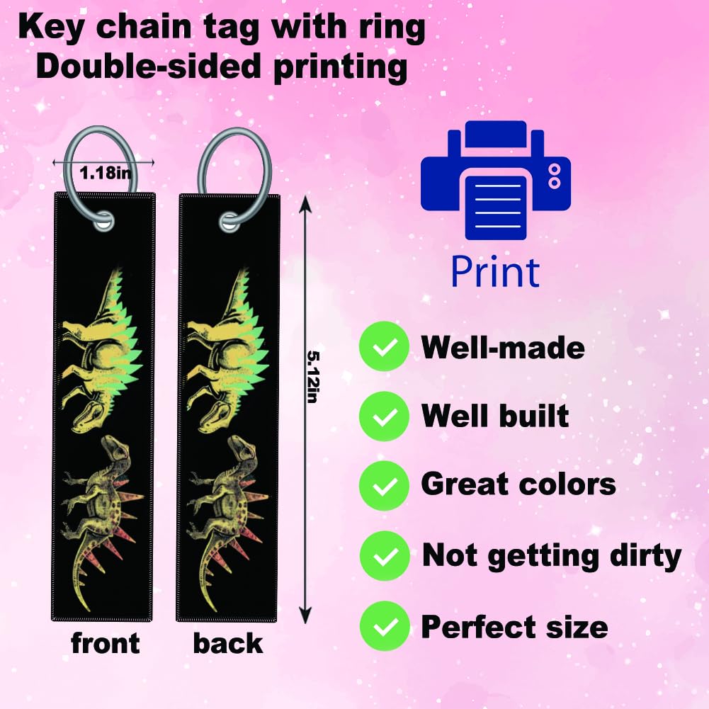 Colorful Dinosaurs License Plate Frame Women 2Pc Car Tag (for animal-Dinosaurs / 2 pack)