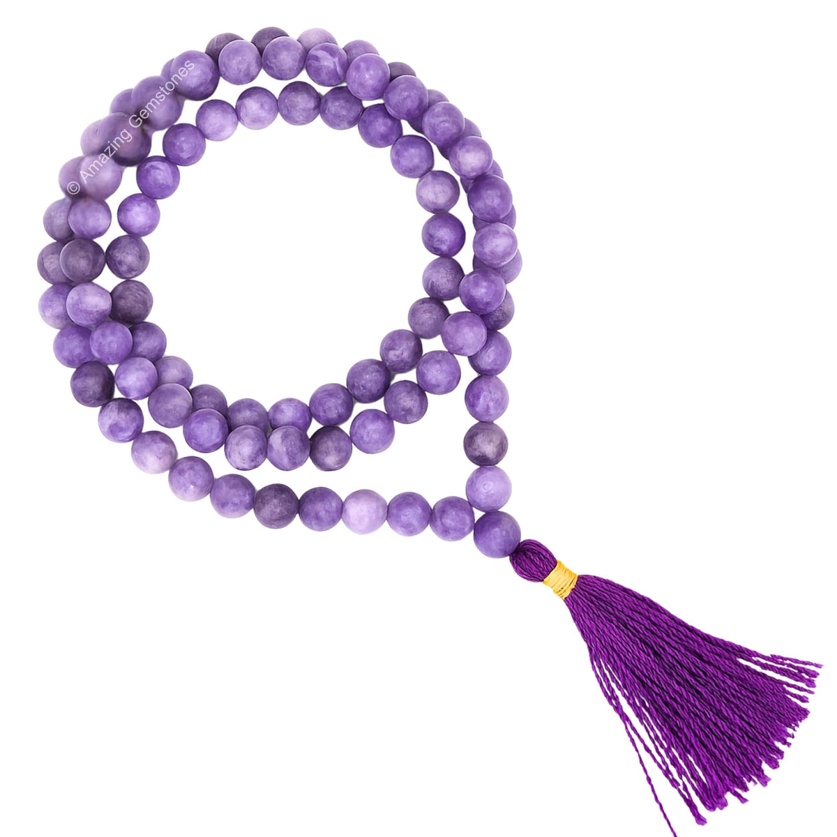 Lepidolite Mala Beads (Lepidolite / Plain)