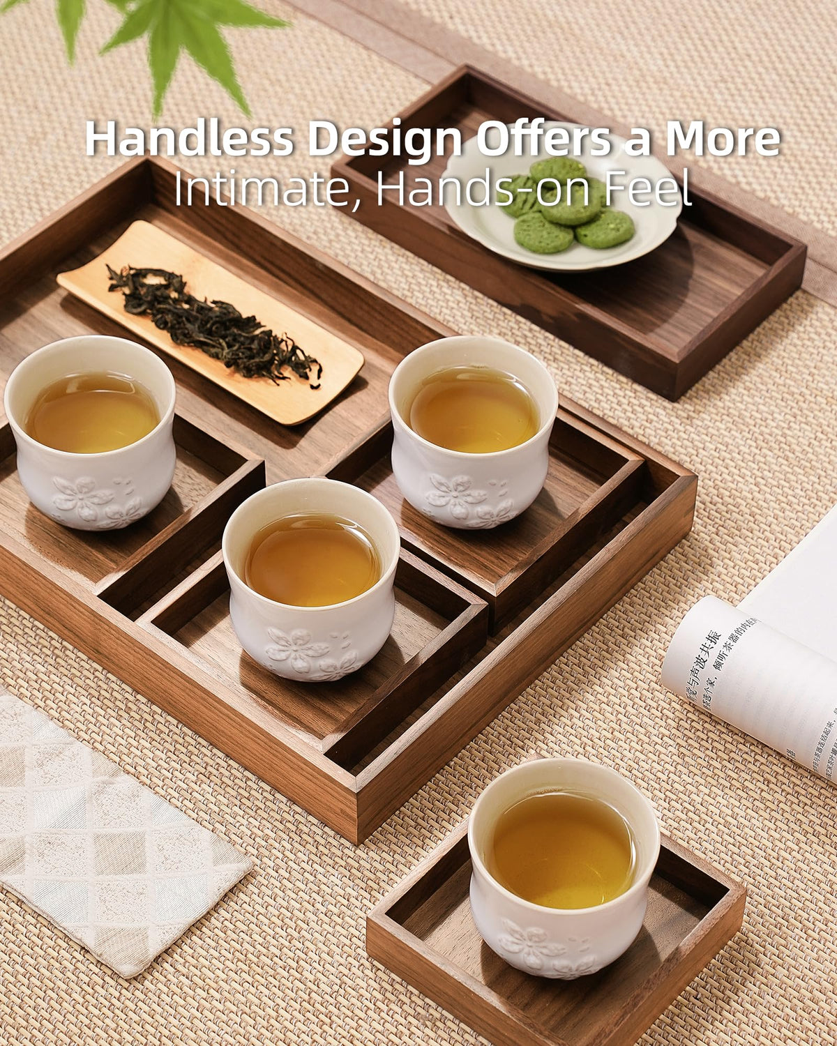 Japanese Tea Cups Set of 4 (08-White / 7oz)