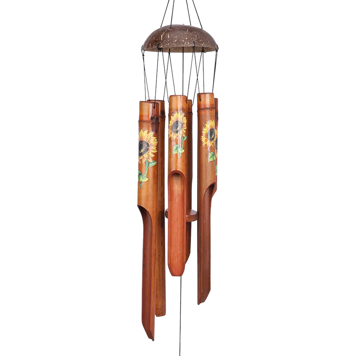 Bamboo Wind Chimes for Outside (38" Sunflower)