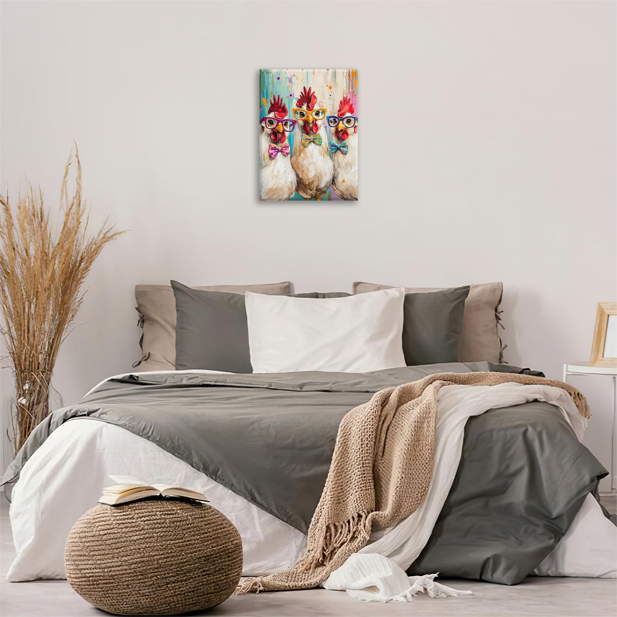 Rooster Wall Art (16"L x 12"W / Funny Rooster)