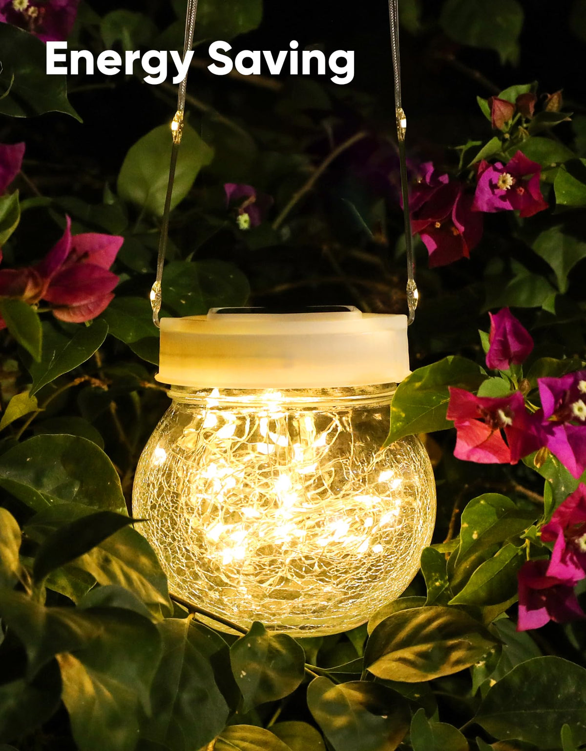 Solar Lantern Solar Lights Outdoor Waterproof 6 (White Cap Warm White Light / 6 Pack)