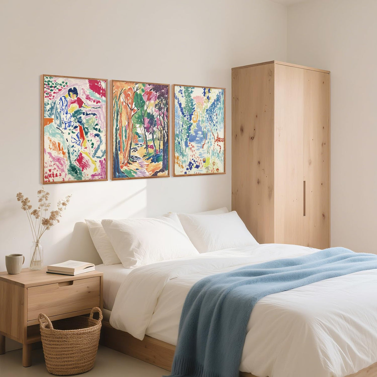 Abstract Matisse Framed Canvas Wall Art (Matisse / 24"L x 36"W)