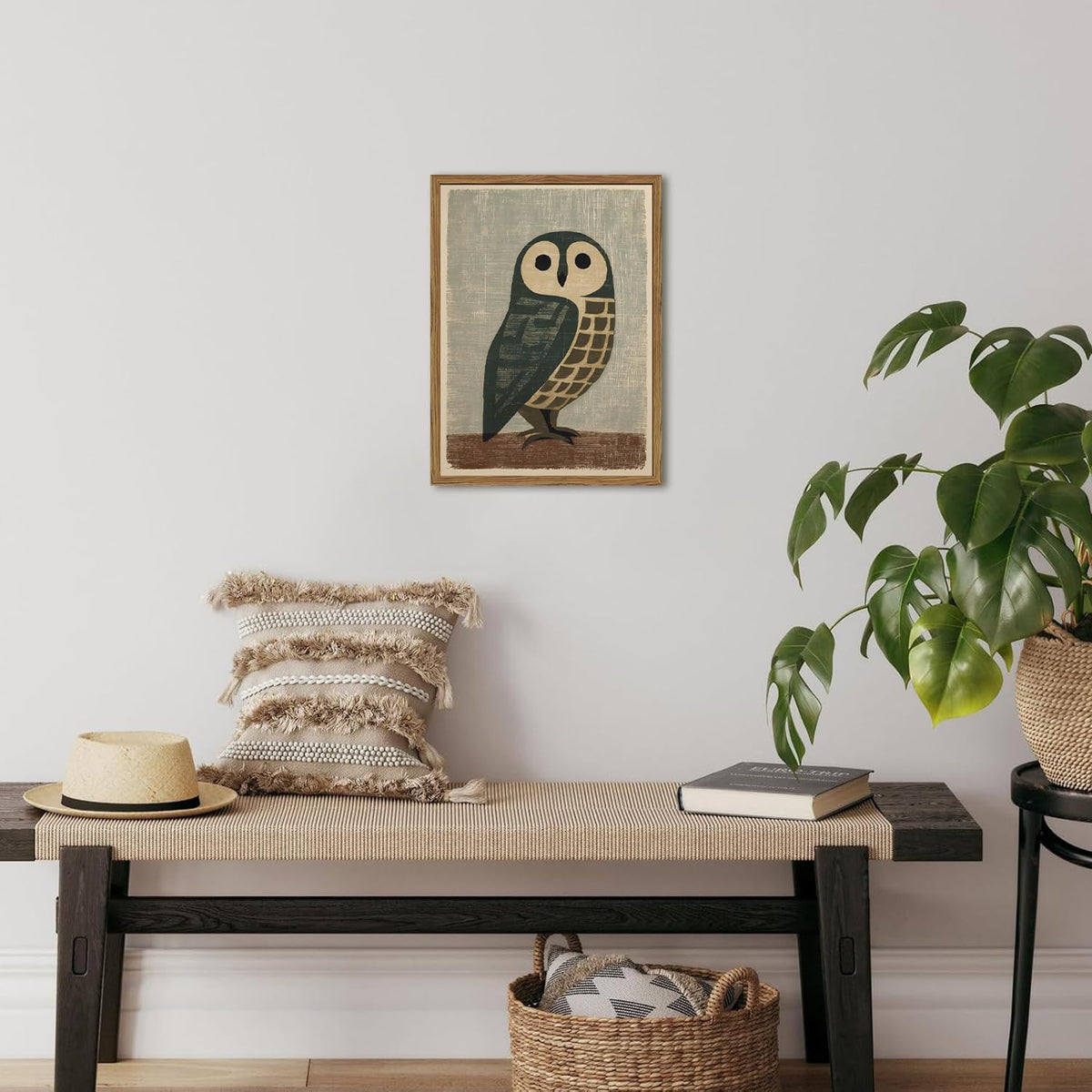 Japanese Owl Wall Art (Animal-O / 24"L x 16"W)