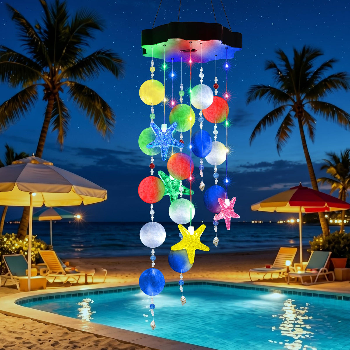 Boho Wind Chimes for Outside (Colorful)