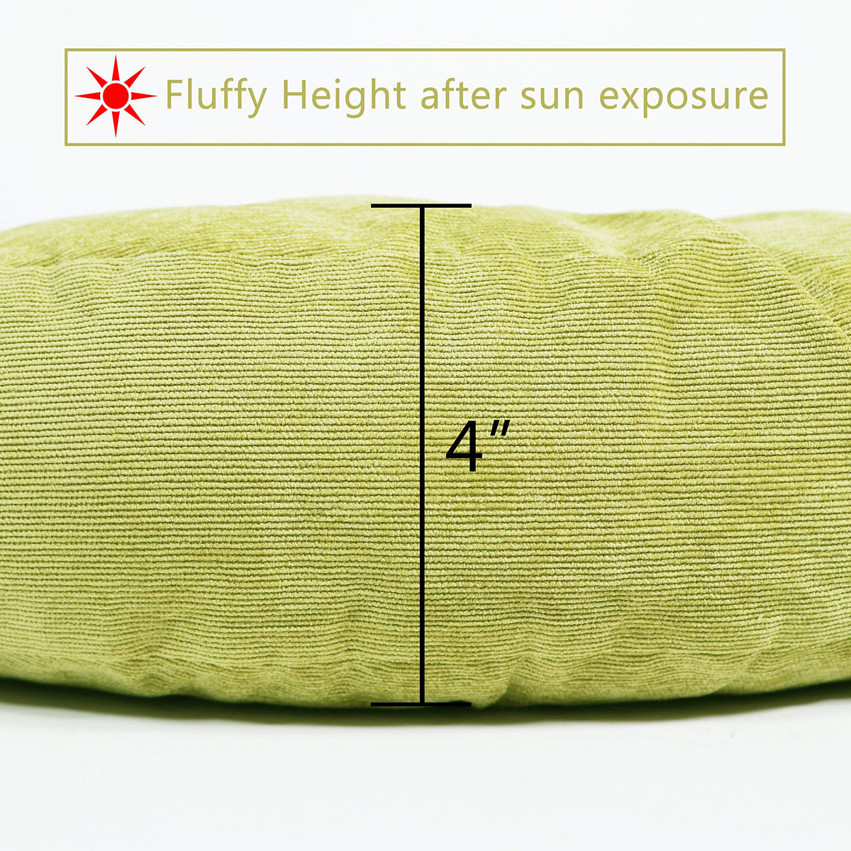 22 Inch Floor Cushion (Round|green / 2 Count (Pack of 1))
