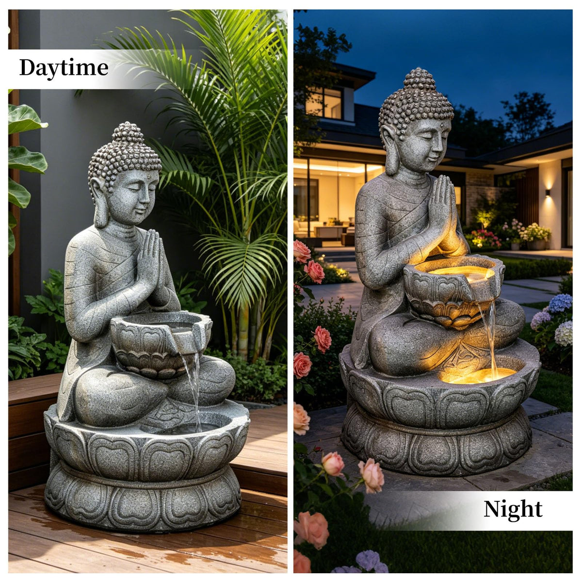 Buddha Freestanding Outdoor Water Fountain