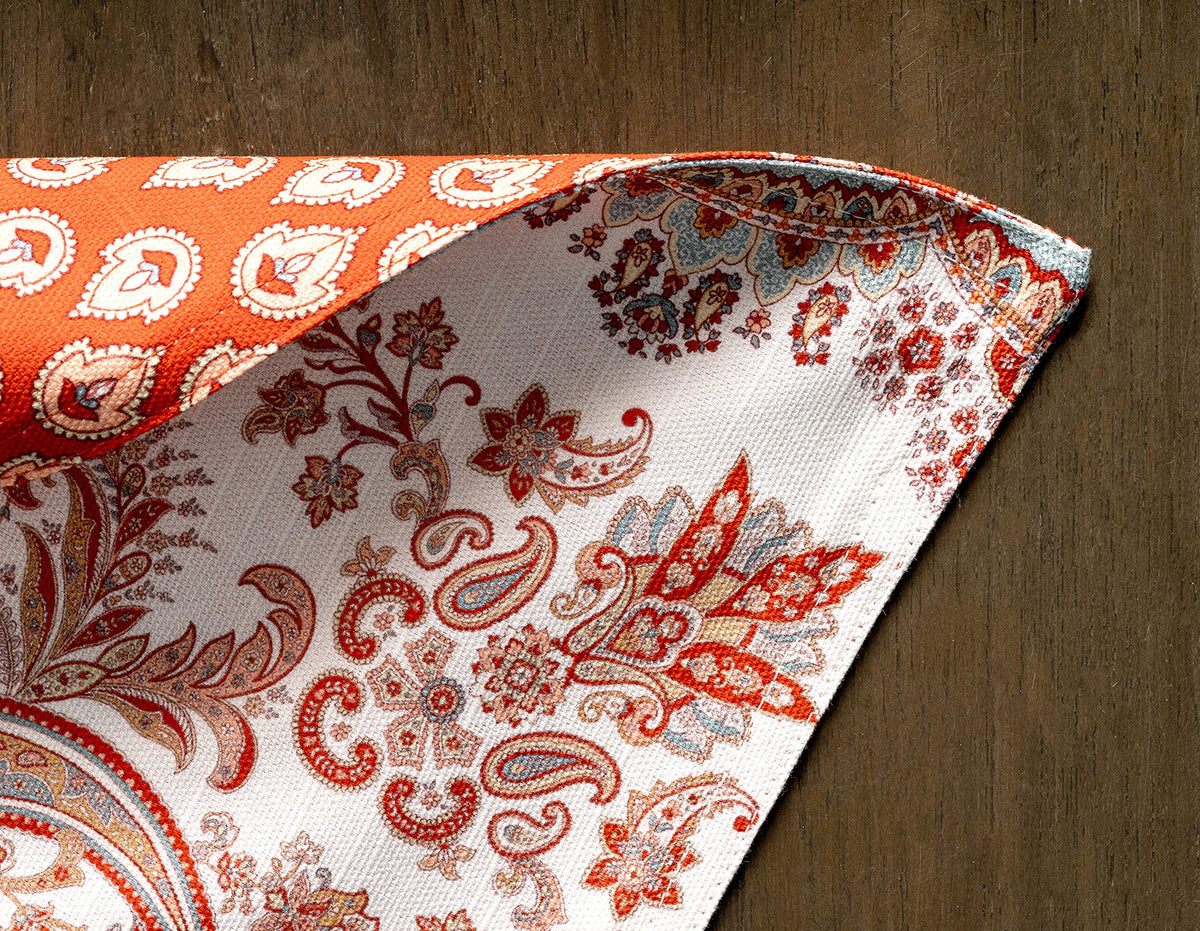 Placemats Set of 4 Reusable 100% Cotton (054 - Cachemire / 13" X 19" (Pack of 4))