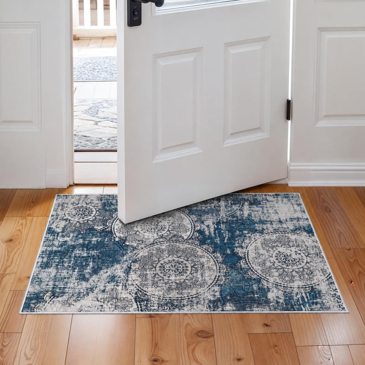 Small Area Rugs 2x3 Entryway (Blue / 2' x 3' (Rectangular))