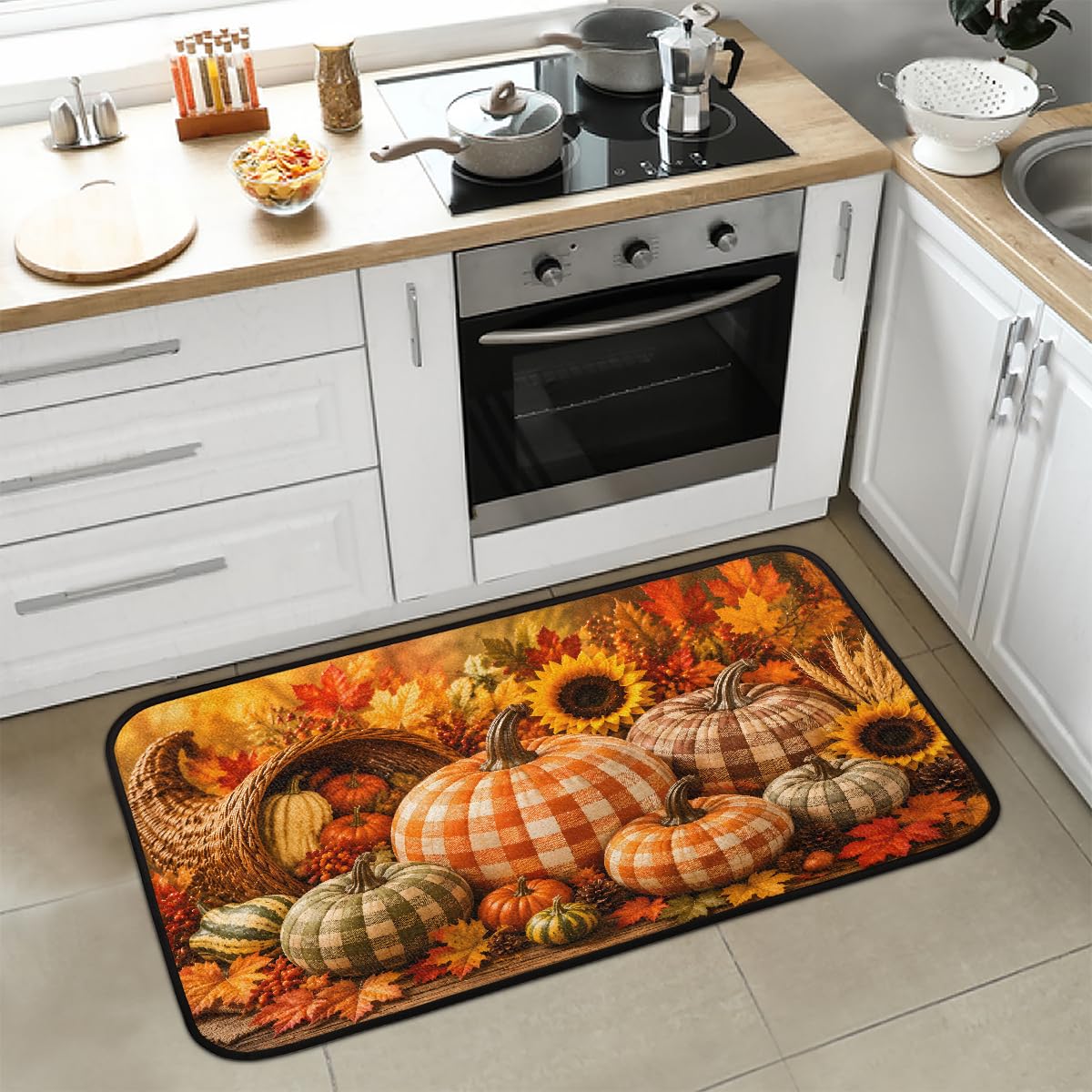 Fall Kitchen Rug Non (B:b-9)