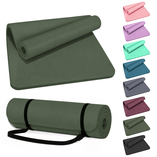 1" Extra Thick Yoga Mat (Green Jasper / 71"L x 24"W x 1"Th)