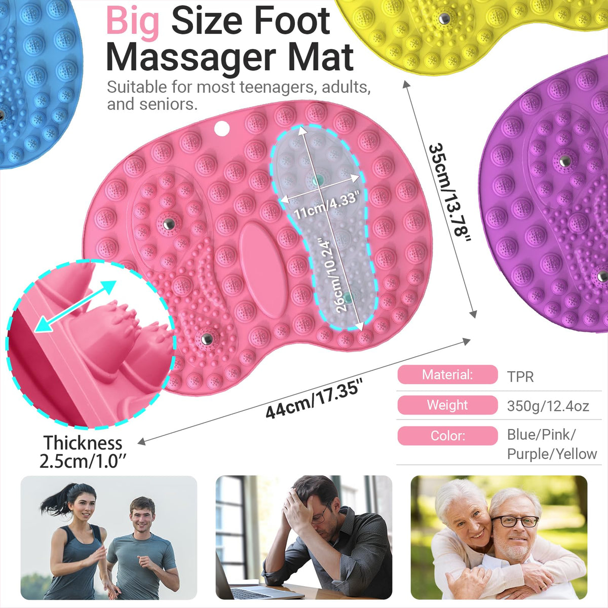 Foot Massage Mat (Pink)