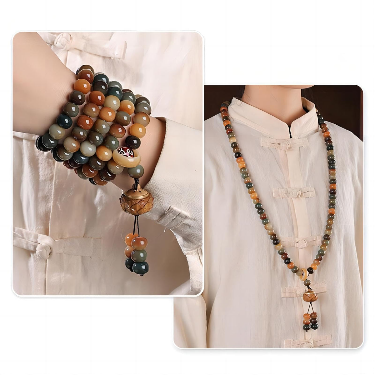 Mala Bead Strand Bracelet (10mm Candy-Tone Bodhi)