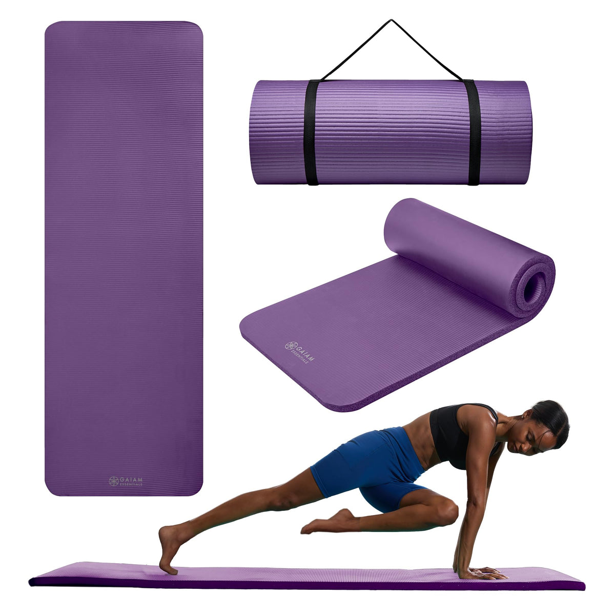 Essentials Fitness Mat (Purple / 1")