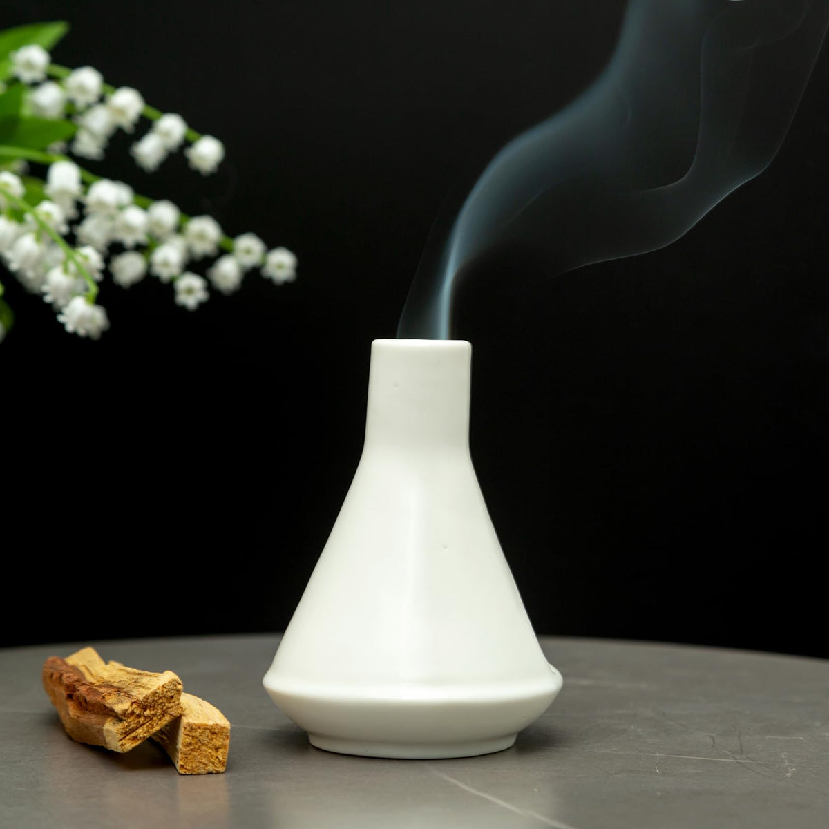 Modern Ceramic Palo Santo Holder & Burner (Palo Santo Holder-white)
