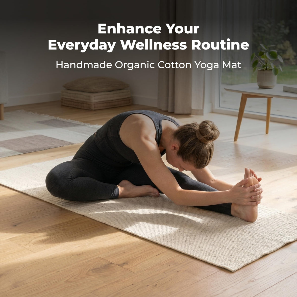 Organic Cotton Woven Yoga Mat (Natural Cotton)
