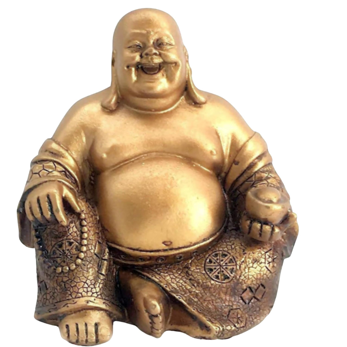 Laughing Buddha Statue Zen Decor 21770 (Gloden)