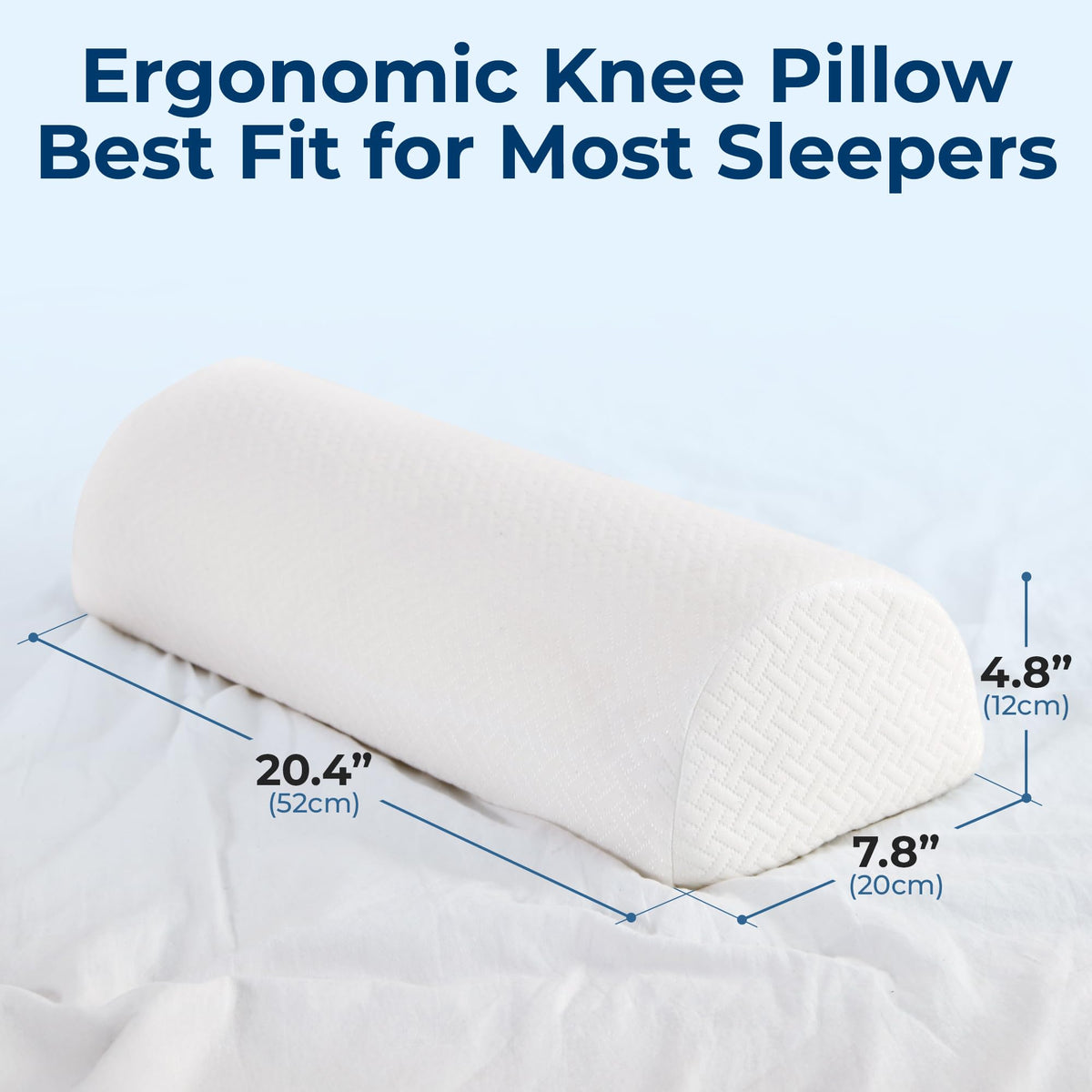 Knee Pillow for Back Sleeping (White / Standard)