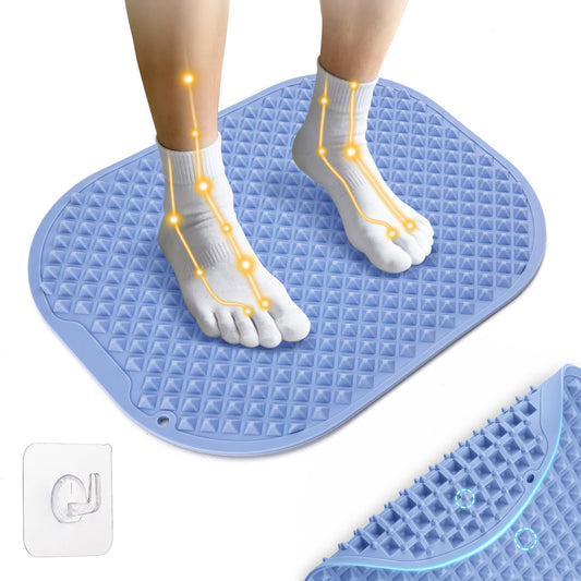 Upgrade Silicone Foot Massage Mat with Dual (Blue / Large)